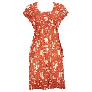 Diane Von Furstenberg | Abstract Pattern Babydoll Empired Waist Silk Mini Dress